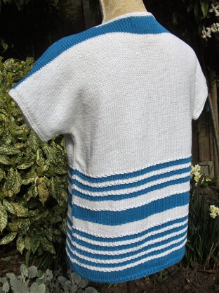 2 Tone Striped V Neck Sweater