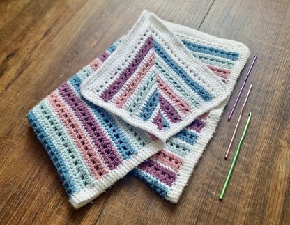 Striped baby blanket