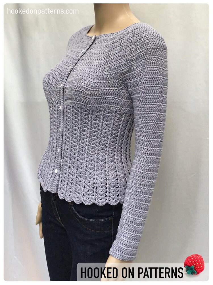Kamila Fitted Cardigan Crochet pattern by Hooked on Patterns