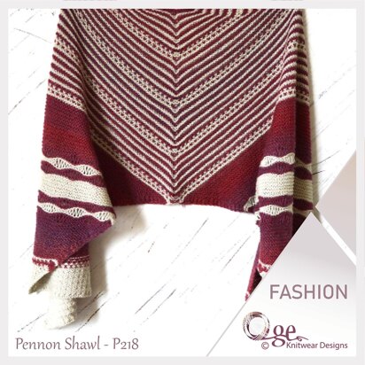 OGE Knitwear Designs P218 Pennon Shawl PDF