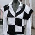 Wednesday Chessboard Crochet Vest