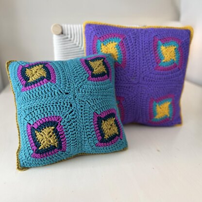 Swirly Squares Pillow