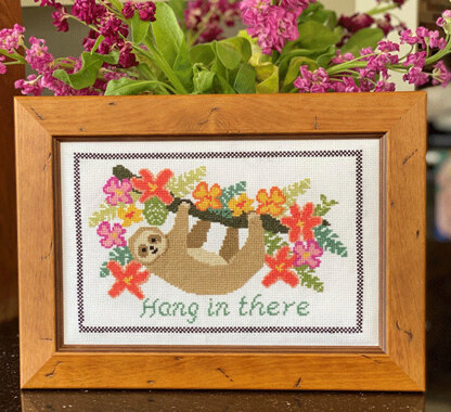 Historical Sampler Company Hang in There - Downloadable PDF