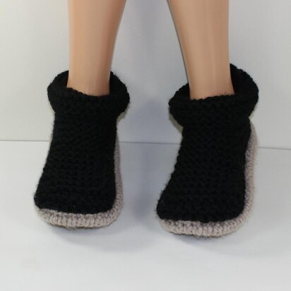 Adult Super Chunky Cuff Boots - knitting pattern