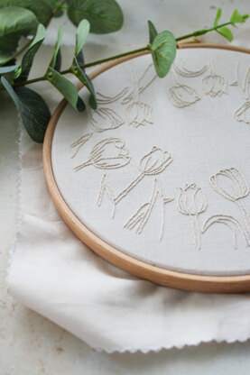3 Beginner Floral Tulip Downloadable Embroidery Patterns
