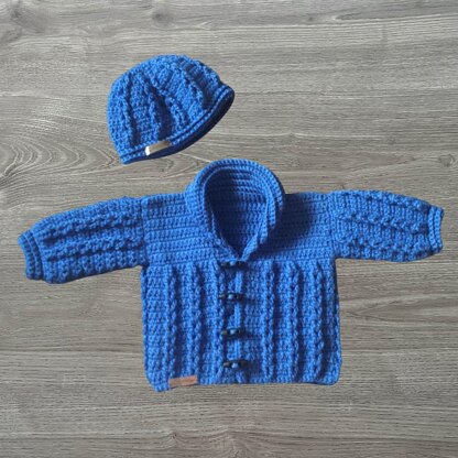 Jacob Cardigan and Hat Set Newborn - 10 Years