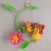 Flower elf - hanging decoration made from scraps of yarn - easy, even for beginners