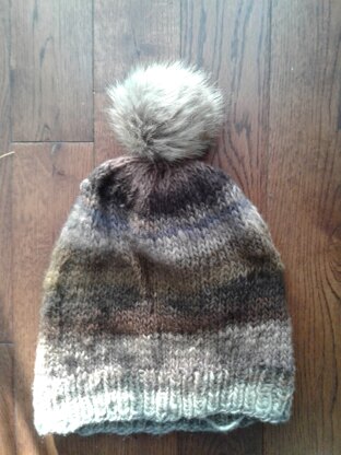 Noro Gray and Taupe Beanie