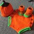 Halloween Hat, Booties, Cardi, Nappy Cover 3-6mths and 6-9mths