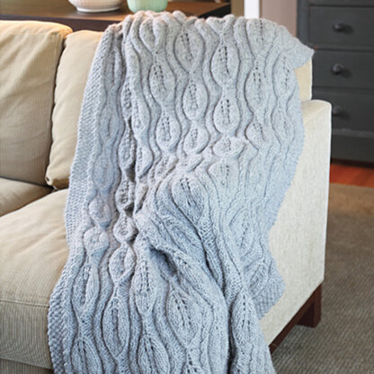 430 Bas-Relief Blanket - Knitting Pattern for Home in Valley Yarns Berkshire Bulky