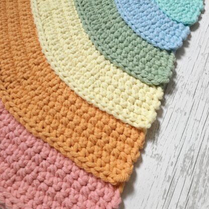 Yarn and Colors Rainbow Rug Crochet Kit 