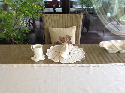 Crochet Placemat & Coaster Set N 112