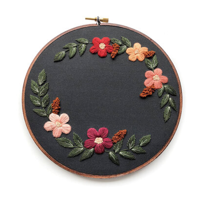 Hoffelt and Hooper Ella Jade - Black Embroidery Kit - 6in