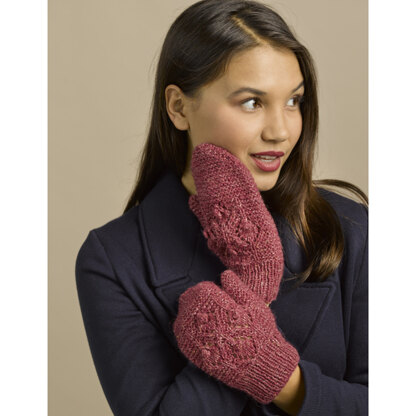 887 Dreidel Mittens - Knitting Pattern for Women in Valley Yarns Worthington