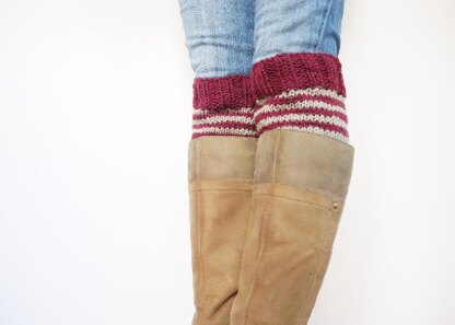 Cozy Striped Boot Cuffs