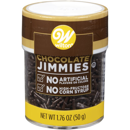 Wilton Naturally Flavored Chocolate Jimmies Sprinkles, 1.76 oz.