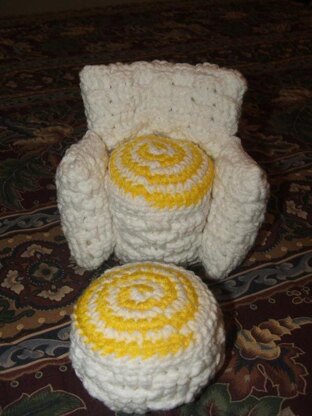 Doll Chair and Footstool