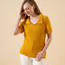 Daisy Fishtail Lace Polo Top in West Yorkshire Spinners Exquisite 4ply - DBP0274 - Downloadable PDF