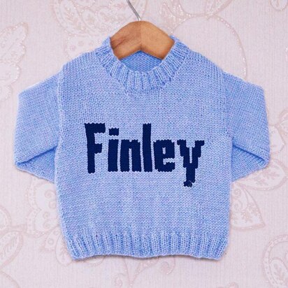 Intarsia - Finley Moniker Chart - Childrens Sweater