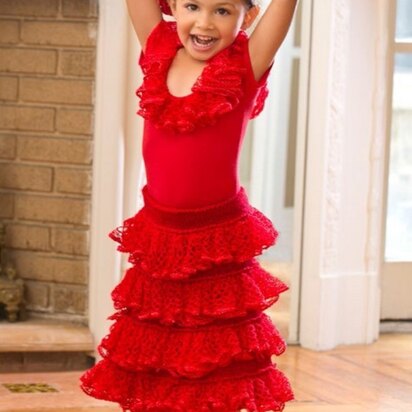 Little Flamenco Dancer in Red Heart Soft Solids - LW3808