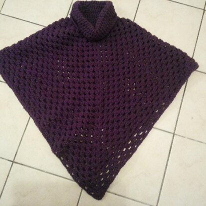 Cowl neck poncho