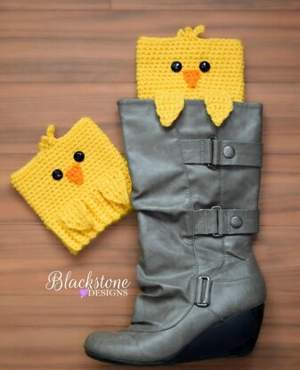 Peeping Chick Boot Cuffs