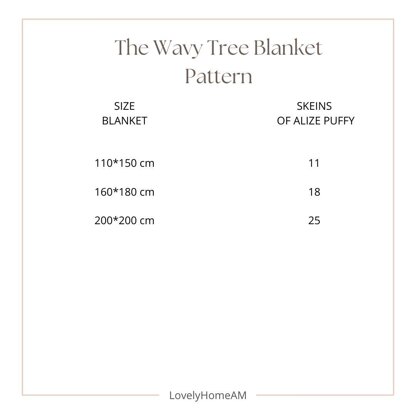 The Wavy Tree Blanket Pattern