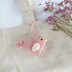 Bird crochet pattern keychain Amigurumi heart Bag charm Car mirror hanging decor