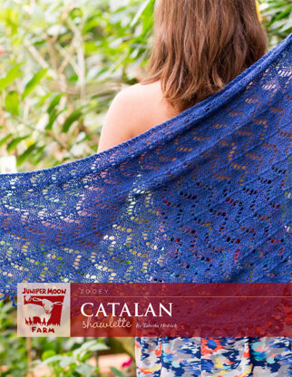 Catalan Shawlette in Juniper Moon Farm Zooey - J36-03 - Downloadable PDF