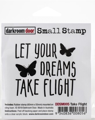 Darkroom Door Small Cling Stamp 2.3"X2.2" - Take Flight