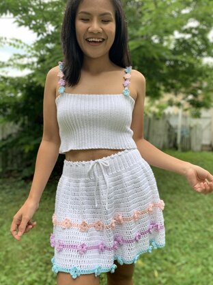 Crochet Summer Top and Skirt Set