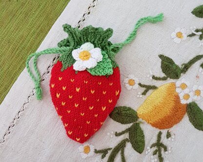 Strawberry Bootie and Pouch Bag