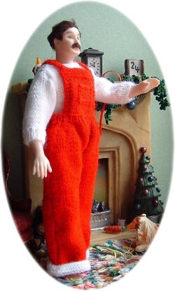 1:12th scale Mans winter dungarees set