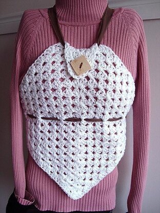 698 GRANNY SQUARE SUMMER HALTER TOP, any size