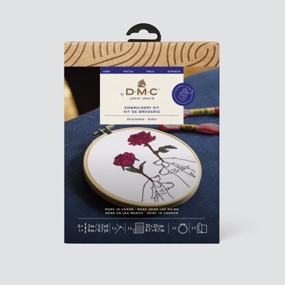 DMC Rose in Hands - Small Embroidery Kit