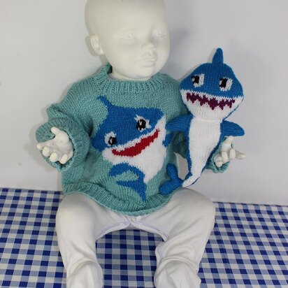 Baby and Toddler Shark Sweater and Toy