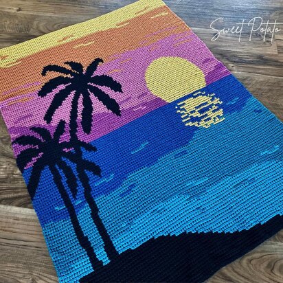 Tropical Sunset Blanket