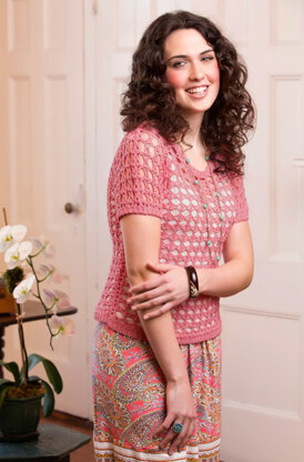 Simple Summer Tee in Aunt Lydia's Fashion Crochet Thread Size 3 - LC4837 - Downloadable PDF