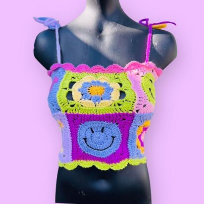 Smiley Crochet Top