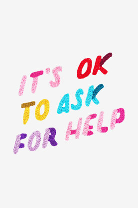 DMC x PRETTY STRANG It's OK to ask for HELP - PAT13732 - Downloadable PDF