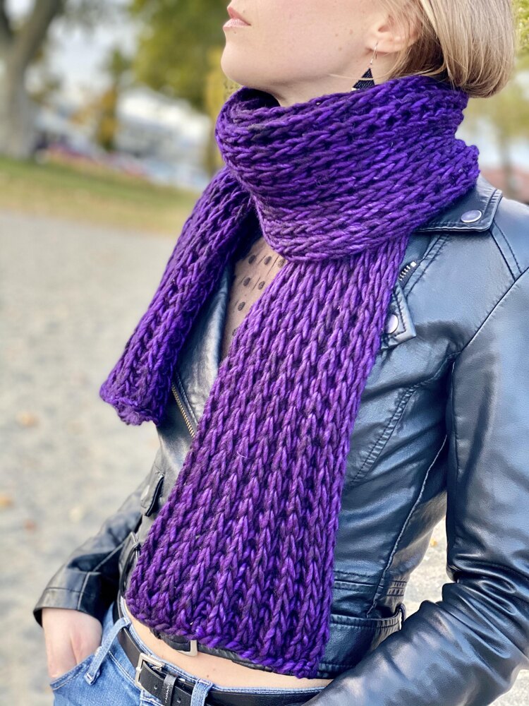 Easy/Beginner Scarf “For The Love of Brioche” Knitting pattern by