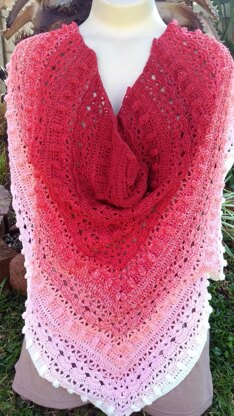 Crimson Crush Shawl