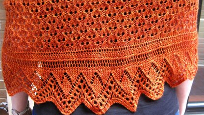 Alpine Edged Long Wingspan Shawl