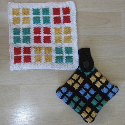 KGeometry: 36 Squares Placemat and Pot Holder
