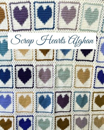 Scrap Hearts Afghan Crochet Pattern