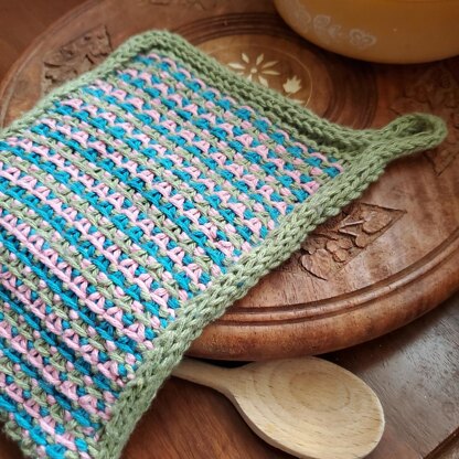 Three Color Linen Oven Mitt