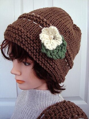 680 KNITTED Taupe Hat, baby to adult