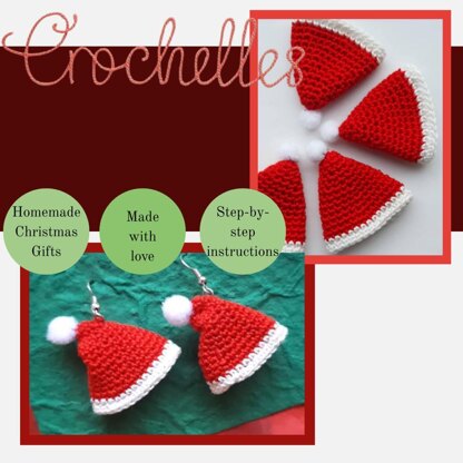 Mini Santa Hat Christmas Earrings
