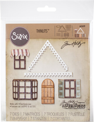Sizzix Thinlits Dies By Tim Holtz - Village Fixer Upper