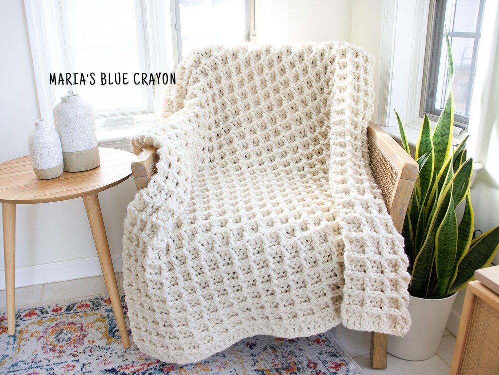 Super Bulky How To Crochet A Chunky Yarn Blanket Chenille Blanket